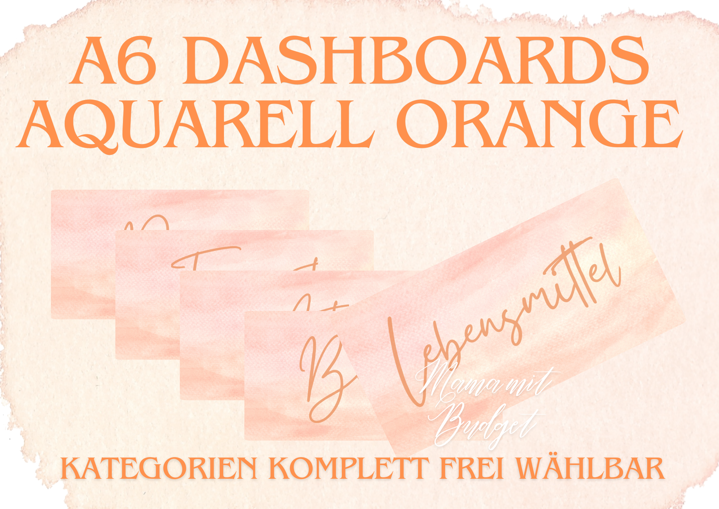 Dashboards Aquarell orange A6