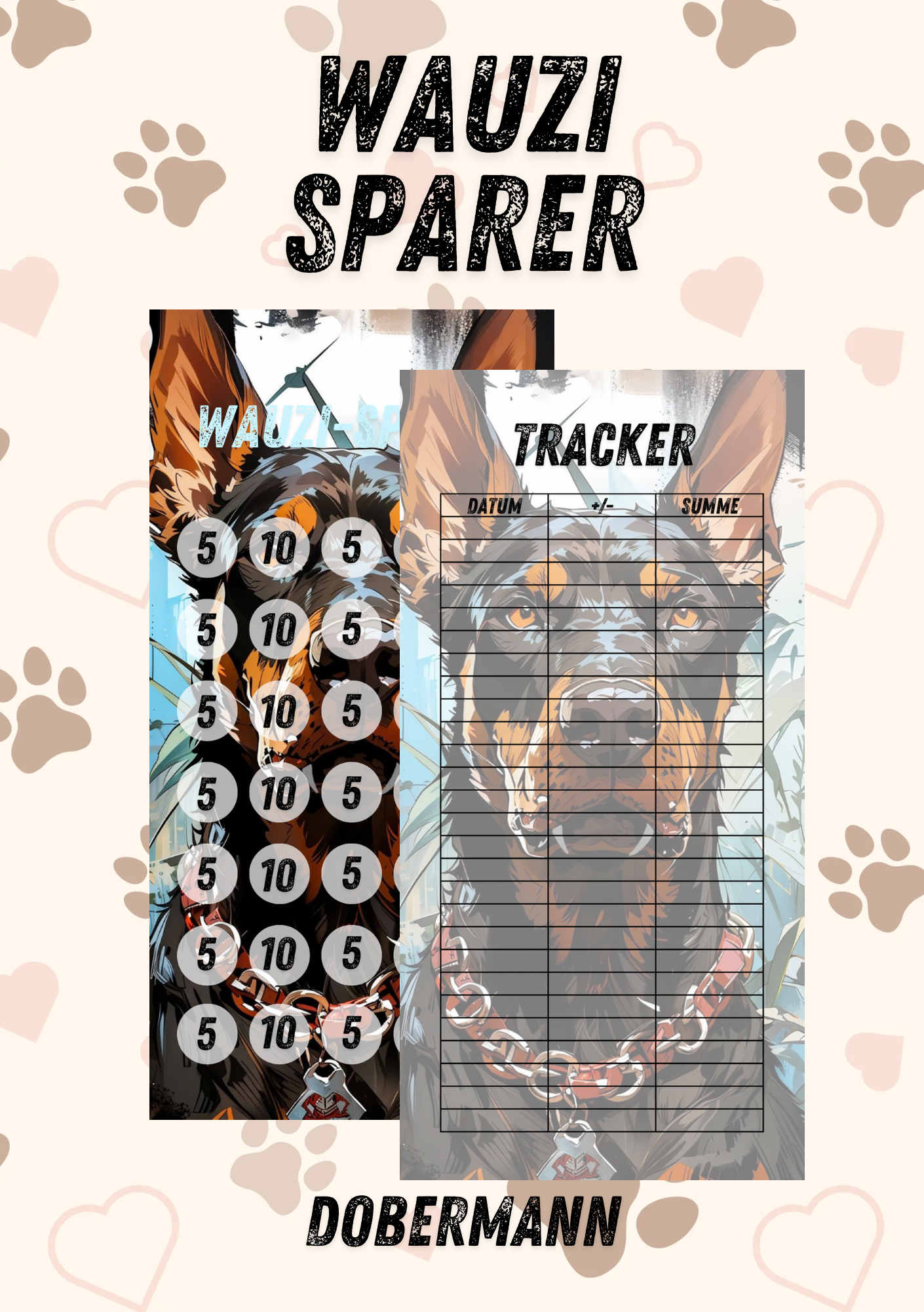 Wauzi Sparer - die Spar Challenge mit der du deine Fellnase absicherst