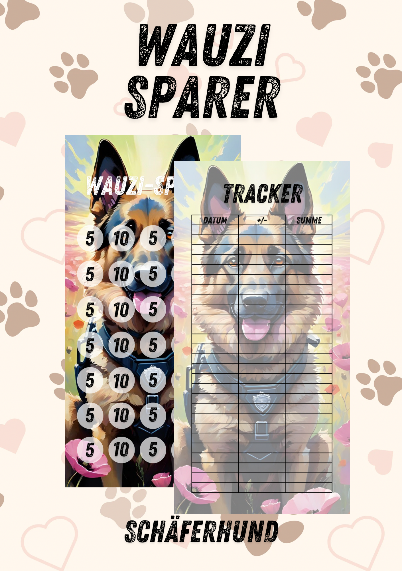 Wauzi Sparer - die Spar Challenge mit der du deine Fellnase absicherst
