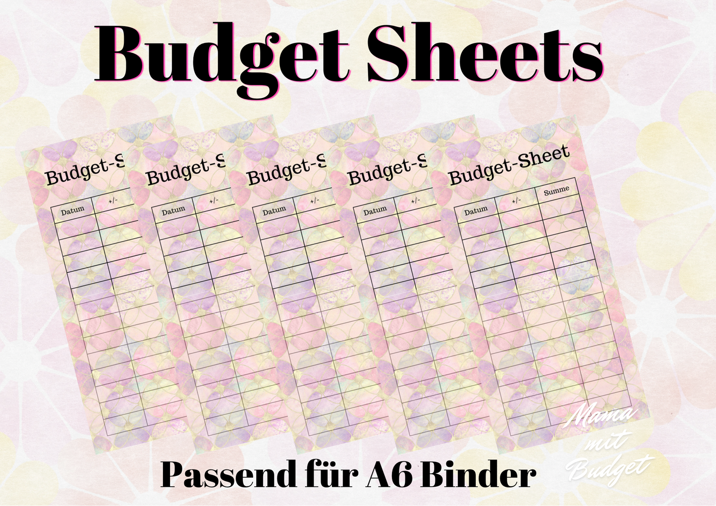 Budget Sheets 009