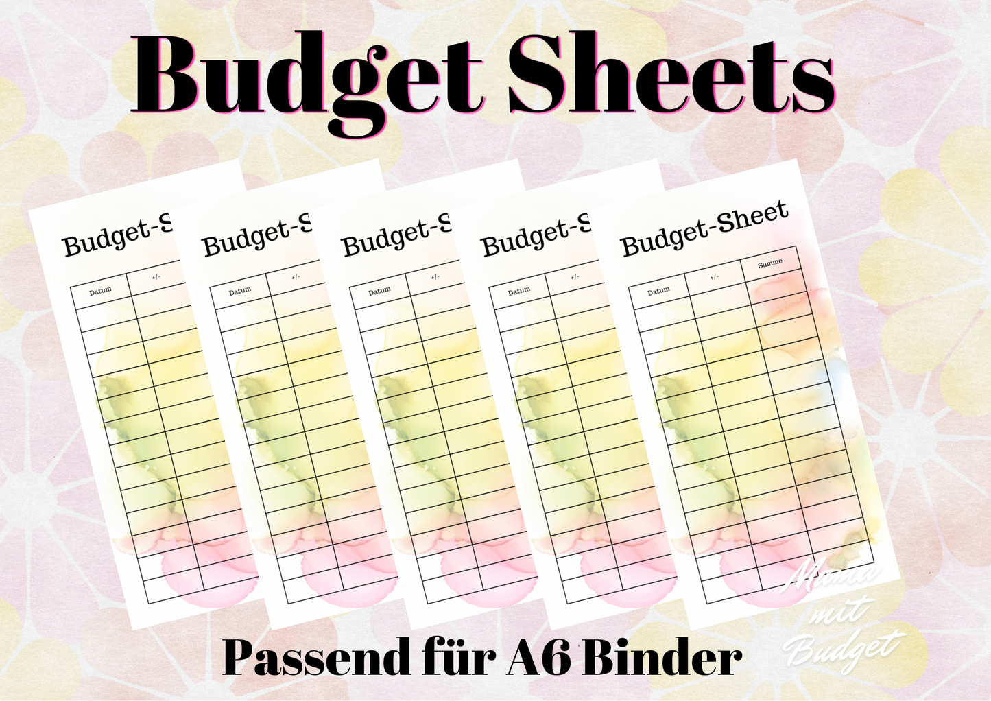 Budget Sheets 040