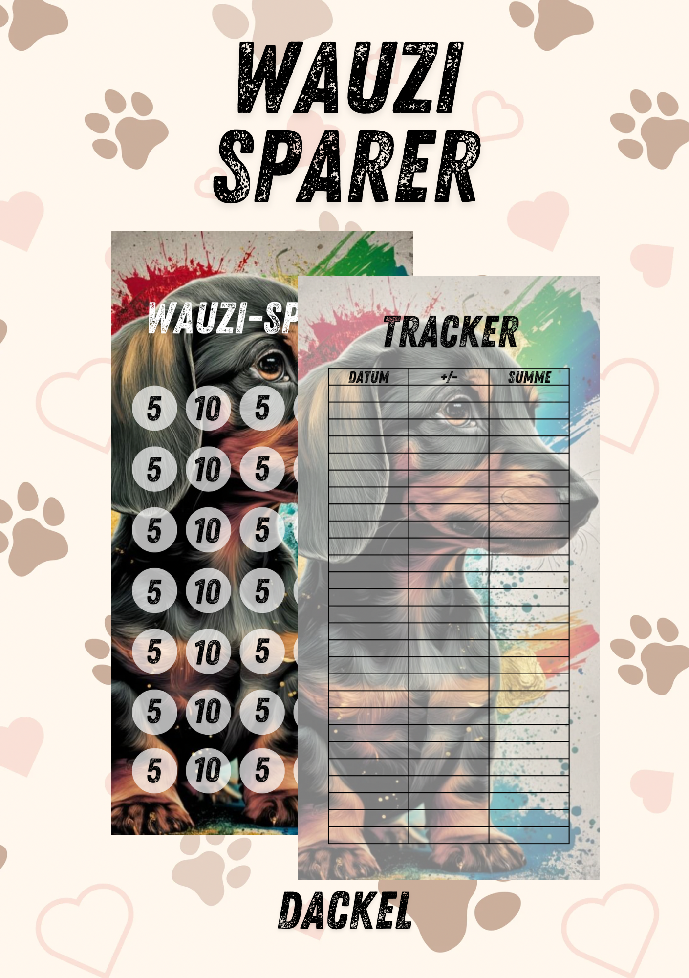 Wauzi Sparer - die Spar Challenge mit der du deine Fellnase absicherst