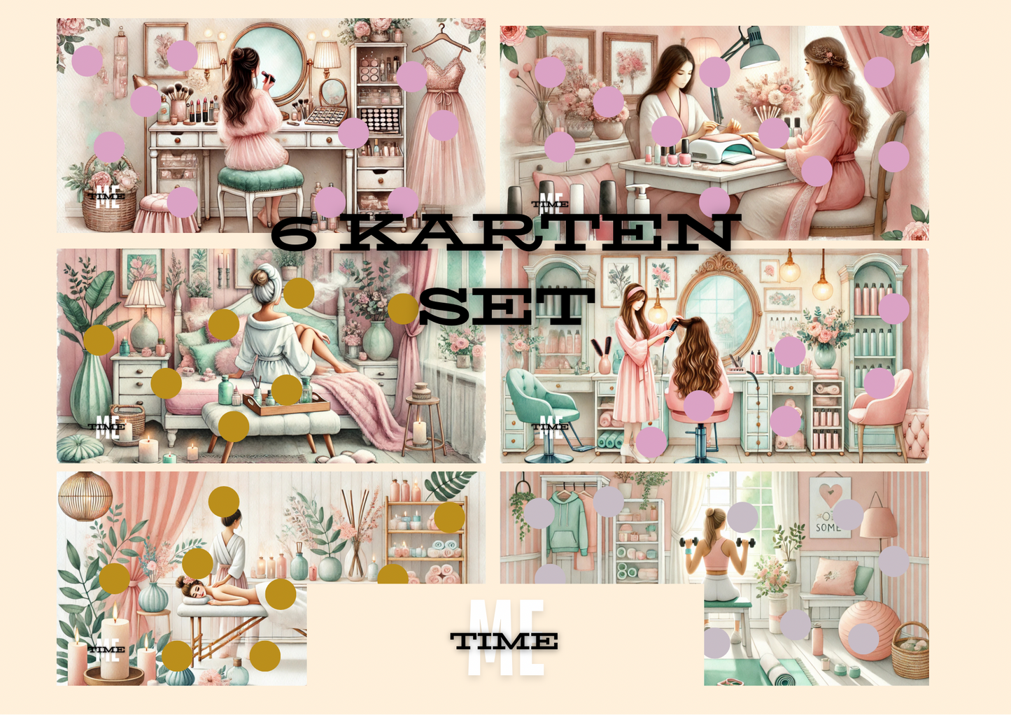 CozyCards „Me Time“ - 6er Set