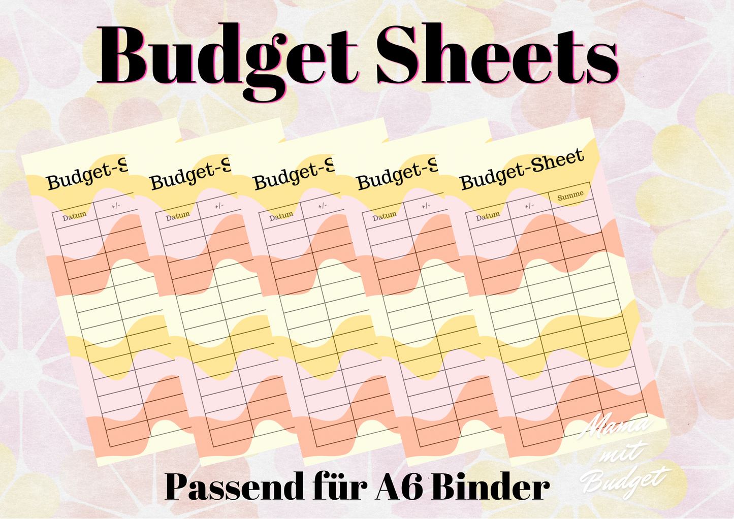Budget Sheets 022
