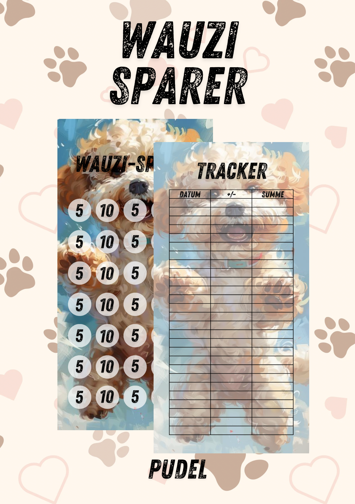 Wauzi Sparer - die Spar Challenge mit der du deine Fellnase absicherst