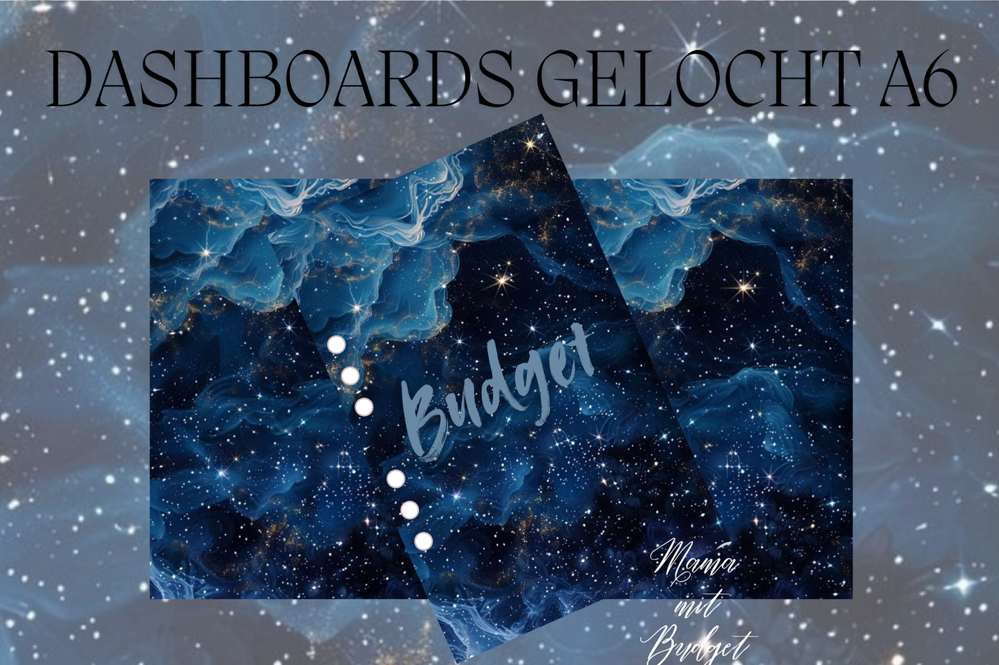 Gelochtes Dashboard für A6 - Beschriftungen nach Wunsch - Sternenhimmel
