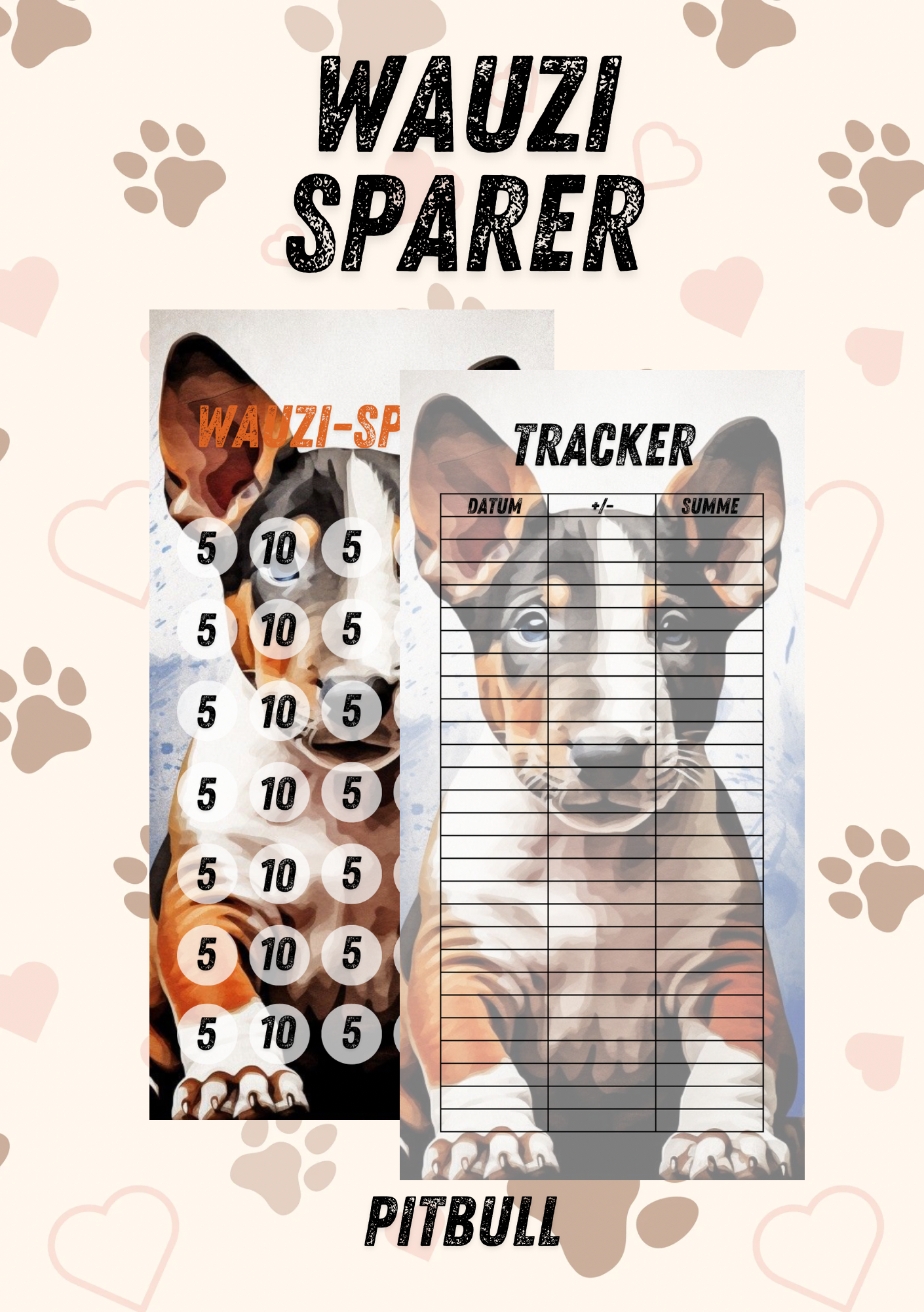 Wauzi Sparer - die Spar Challenge mit der du deine Fellnase absicherst