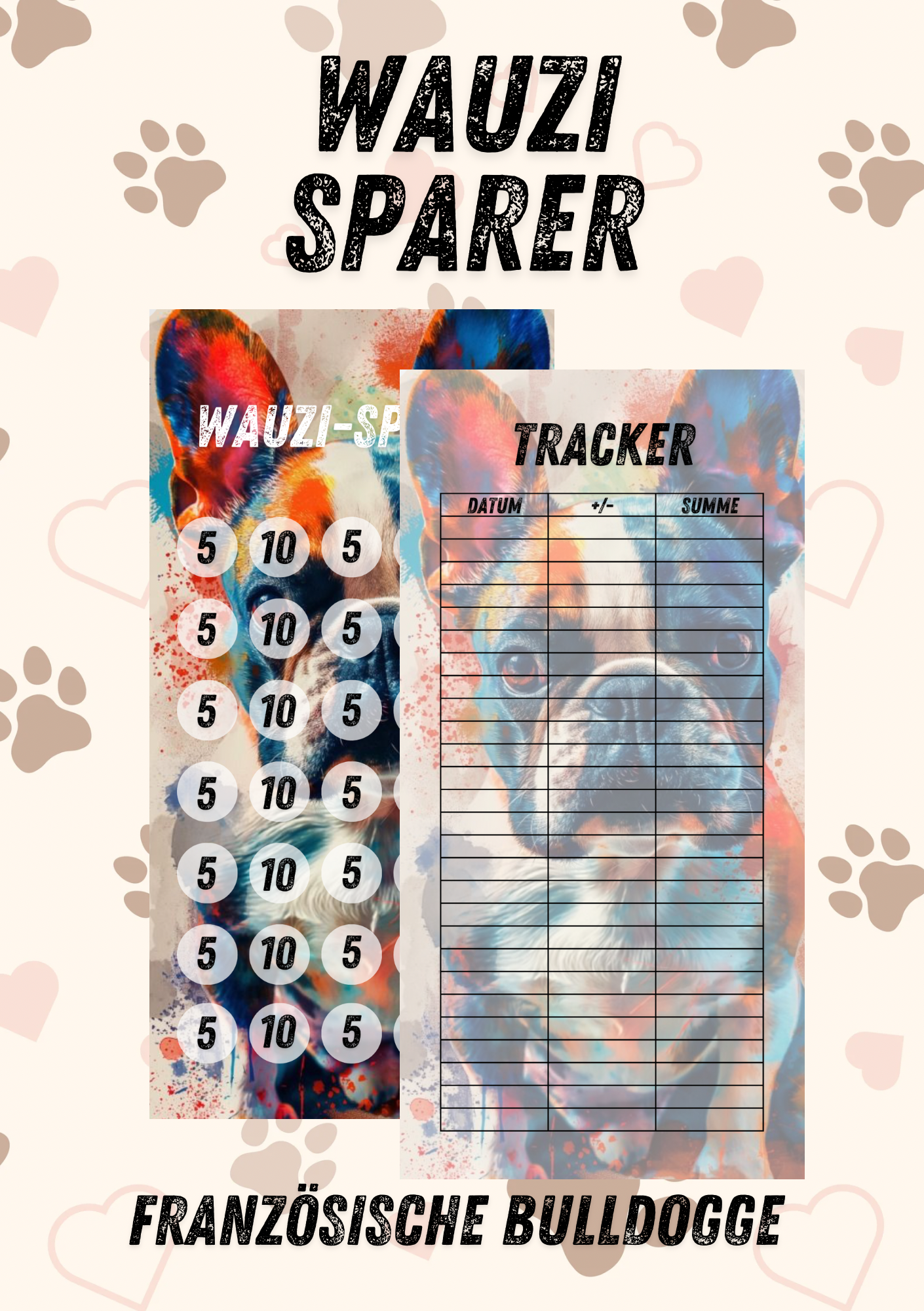 Wauzi Sparer - die Spar Challenge mit der du deine Fellnase absicherst