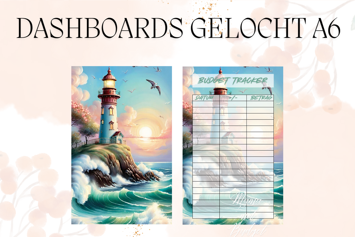 Gelochtes Dashboard für A6 - Beschriftungen nach Wunsch - Urlaub 3