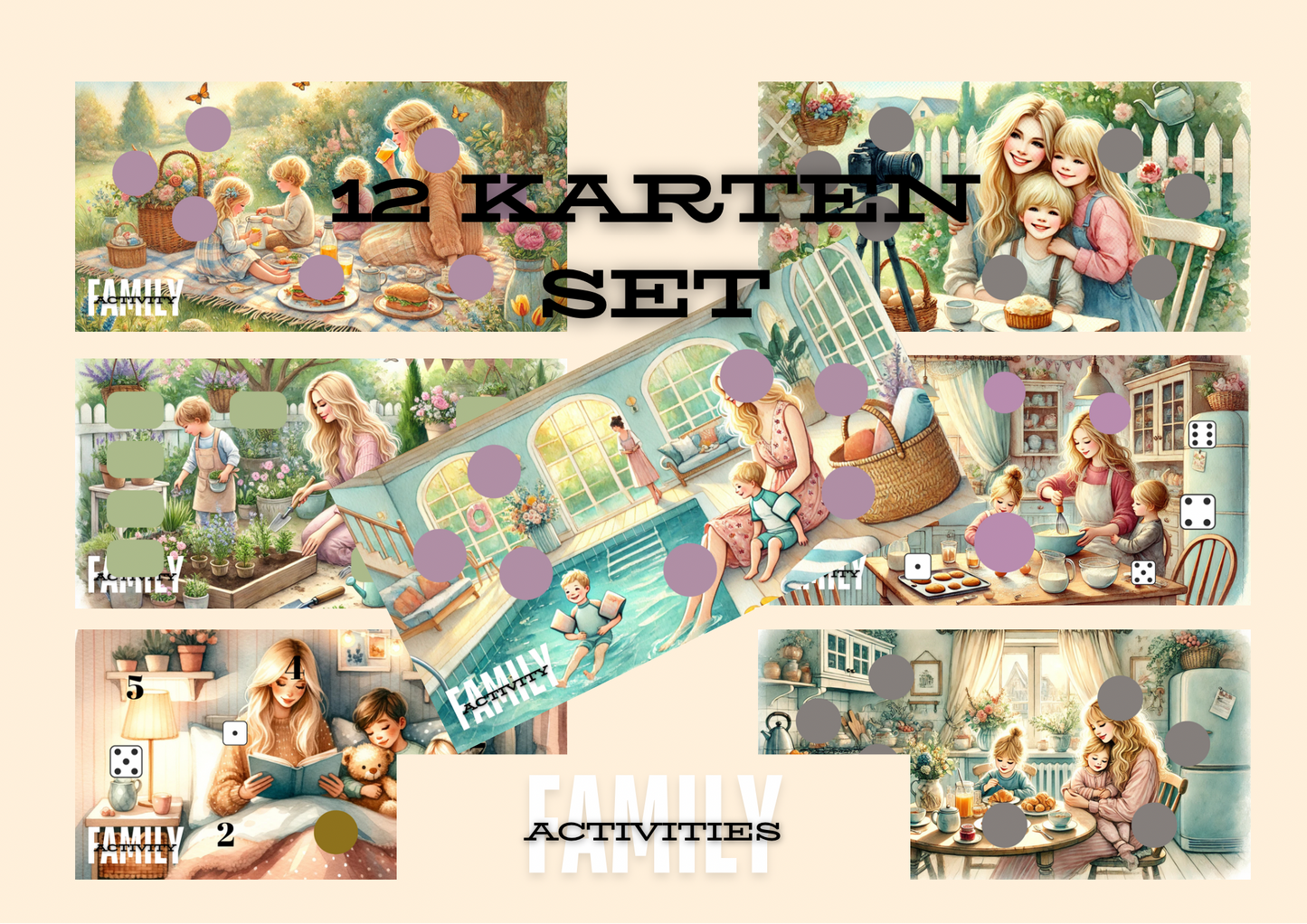 CozyCards „Family Activities“ - 12er Set