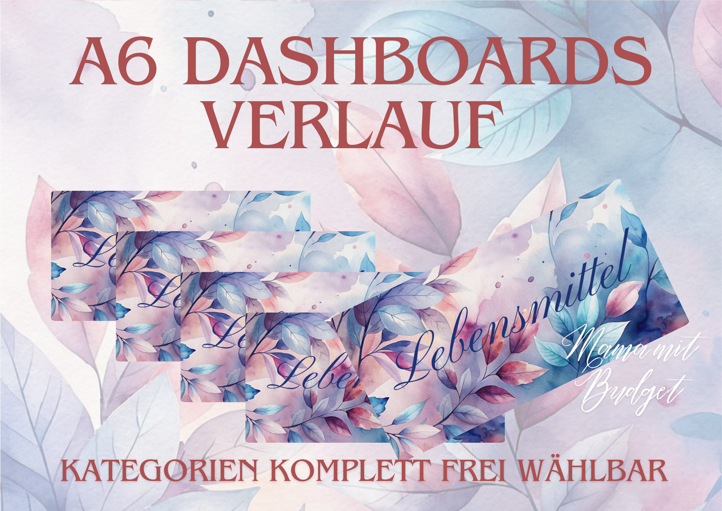 Dashboards Aquarell Blüten a6